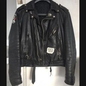Vintage biker leather jacket